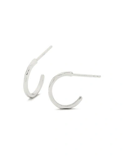 Shop Gorjana Taner Mini Hoop Earrings In Silver