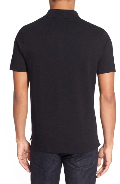 Shop Hugo Boss 'pallas' Regular Fit Logo Embroidered Polo Shirt In Black