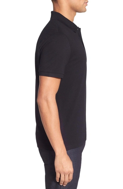 Shop Hugo Boss 'pallas' Regular Fit Logo Embroidered Polo Shirt In Black