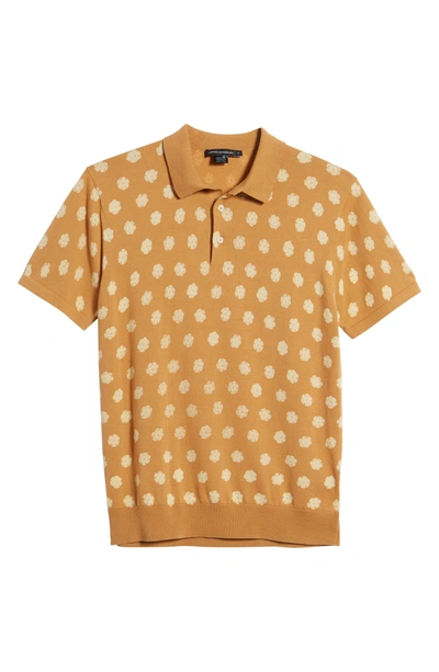 Shop French Connection Superfine Hibiscus Slim Fit Polo In Doe