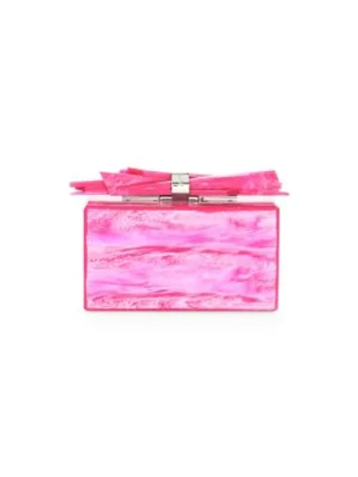 Shop Edie Parker Wolf Shard Box Clutch In Hot Pink