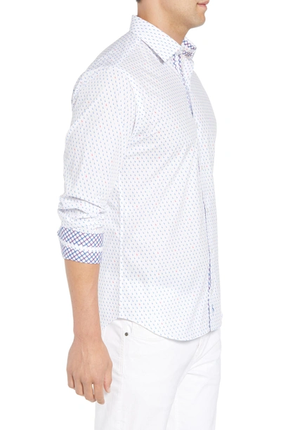 Shop Tailorbyrd Auden Regular Fit Print Sport Shirt In Peri Blue