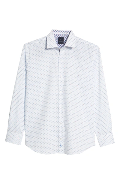 Shop Tailorbyrd Auden Regular Fit Print Sport Shirt In Peri Blue