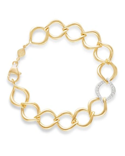 Shop Jamie Wolf Aladdin Link Bracelet With Diamonds In Gold