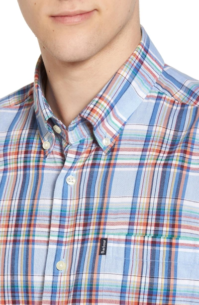 Shop Barbour Bram Trim Fit Plaid Sport Shirt In Blue