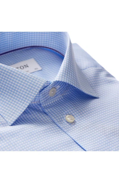 Shop Eton Contemporary Fit Check Dress Shirt In Blue