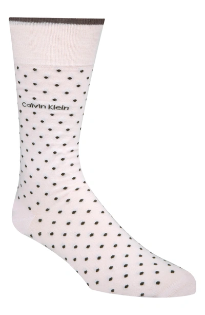 Shop Calvin Klein Dot Socks In Faded Pink