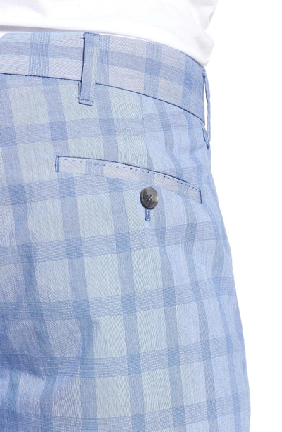 Shop Zachary Prell Antrorse Plaid Shorts In Blue