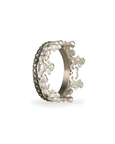 Shop Armenta New World Scalloped Half Crown Silver Ring