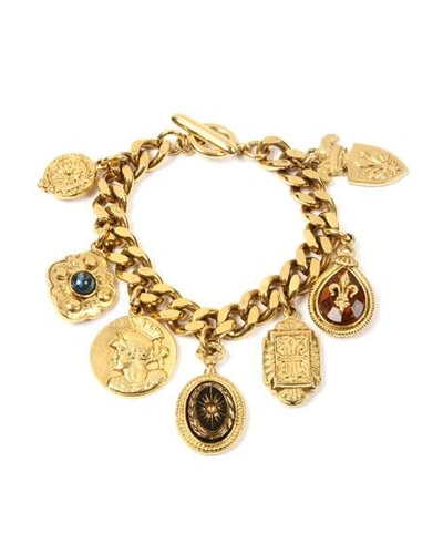 Shop Ben-amun 24k Gold Plated Multicolor Chain Bracelet