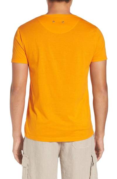 Shop Vilebrequin V-neck T-shirt In Kumquat