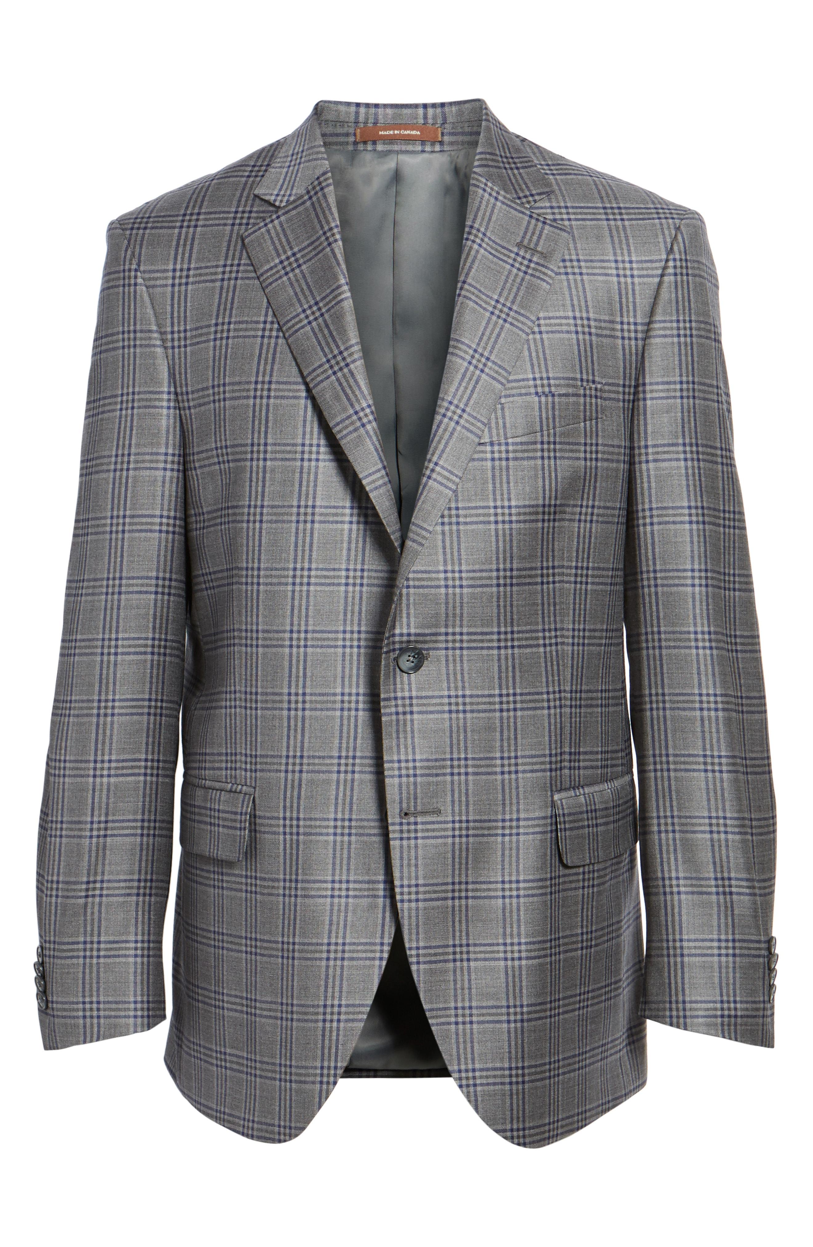Peter Millar Classic Fit Plaid Wool Sport Coat In Grey | ModeSens