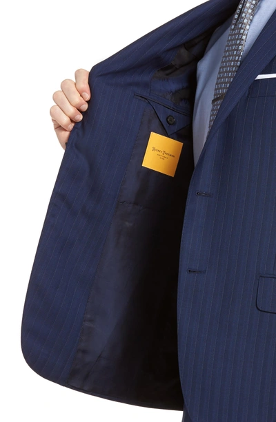 Shop Hickey Freeman Classic B Fit Stripe Wool Suit In Navy Stripe