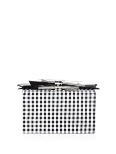 Shop Edie Parker Wolf Gingham Clutch In Black