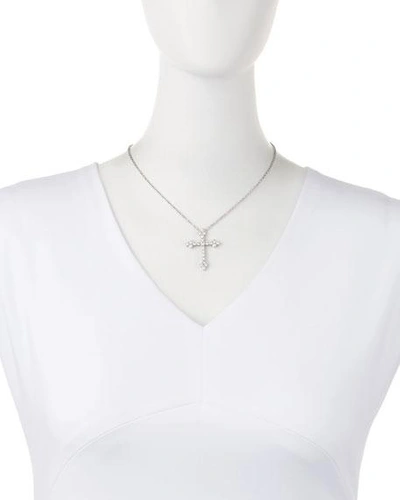 Shop Fantasia By Deserio 2.25 Tcw Large Cz Cross Pendant Necklace In Clear
