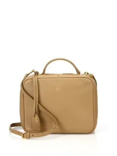 Shop Mark Cross Laura Baby Leather Camera Bag In Nude