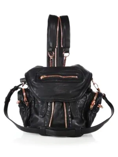 Shop Alexander Wang Marti Mini Convertible Leather Backpack In Black