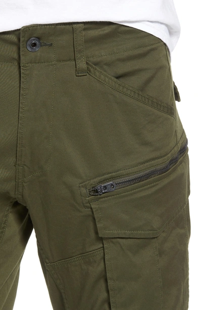 Shop G-star Raw Rovik Tapered Fit Cargo Pants In Dark Bronze Green