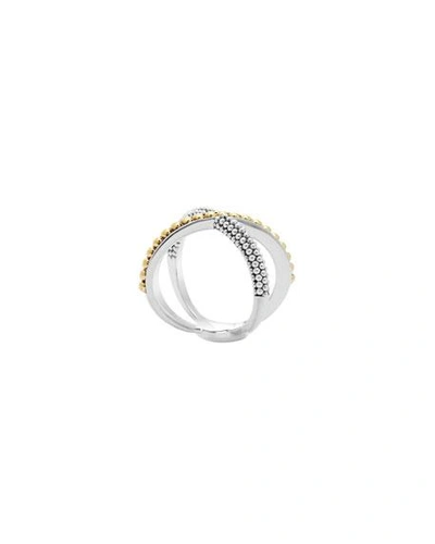 Shop Lagos Sterling Silver & 18k Infinity Crossover Ring