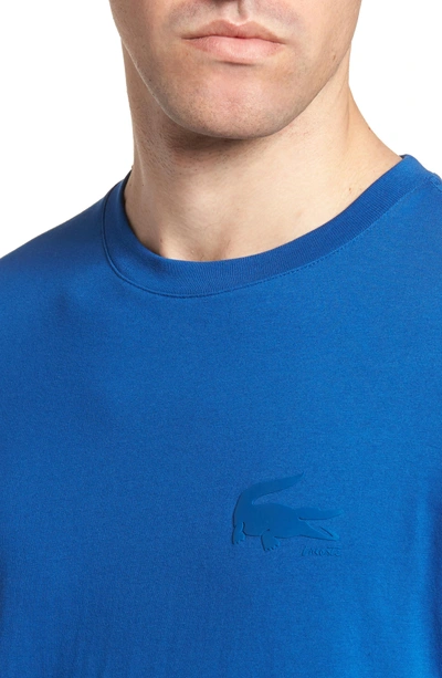 Shop Lacoste Crewneck T-shirt In Electric/ Marino