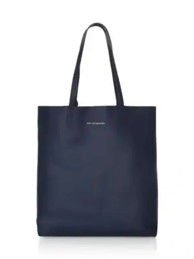 Shop Want Les Essentiels De La Vie Logan Vertical Leather Tote In True Blue