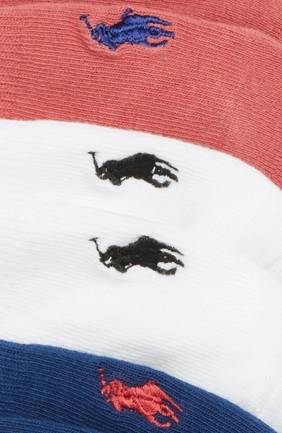Shop Polo Ralph Lauren 3-pack No-show Liner Socks In Dark Blue