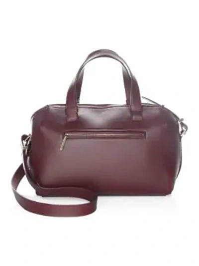 Shop Jason Wu Mini Leather Duffle Bag In Burgundy