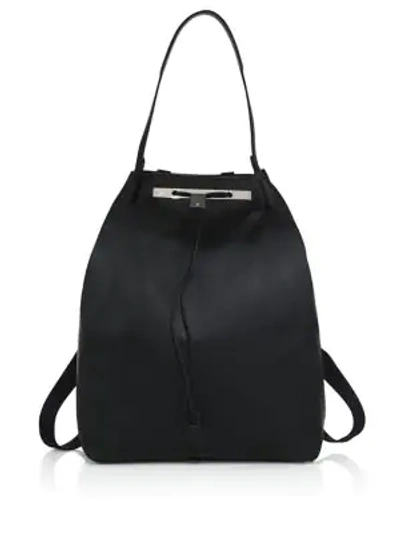 Shop The Row Leather Backpack In Black