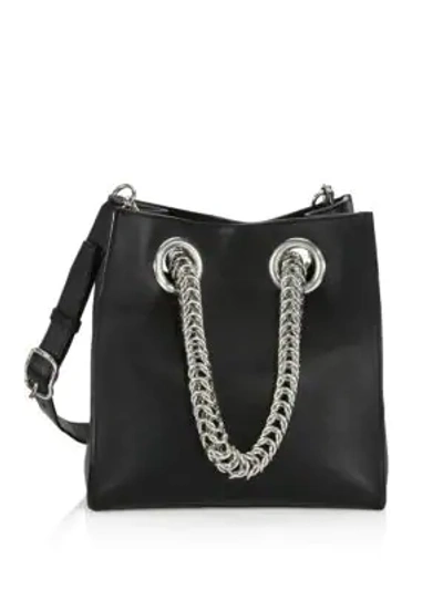 Shop Alexander Wang Genesis Leather Shoulder Bag In Black