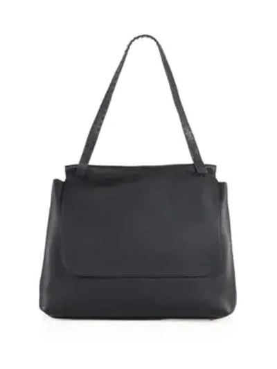 Shop The Row Women's Sidekick Leather Messenger Bag In Black