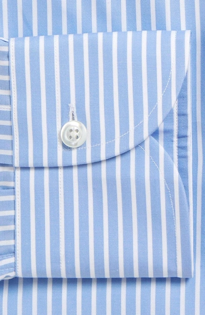 Shop Ledbury 'blue Banker' Classic Fit Stripe Dress Shirt