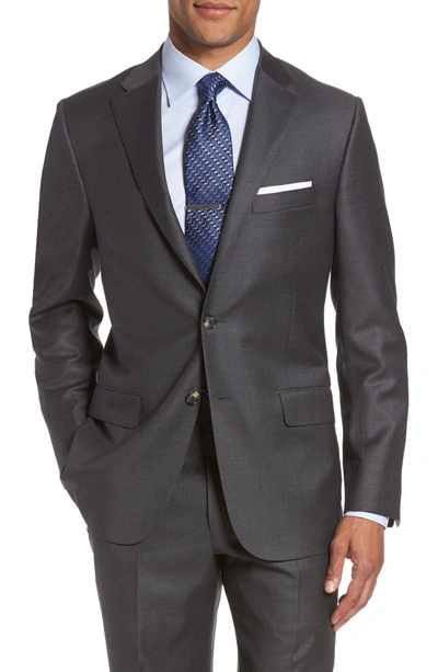 Shop Hickey Freeman Classic B Fit Loro Piana Wool Suit In Grey