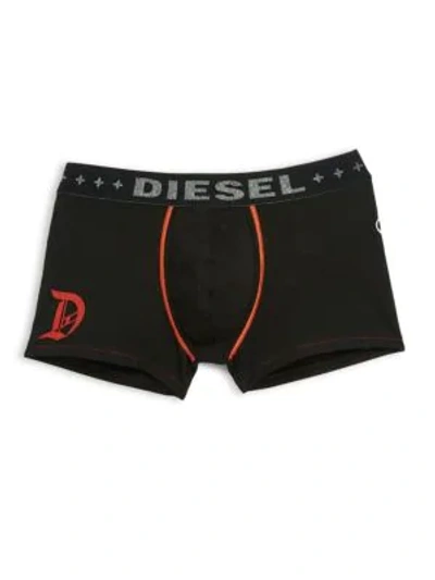 Shop Diesel Umbx-damien Boxer Shorts In Black