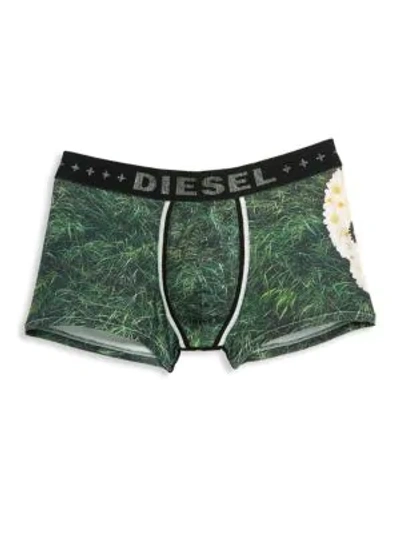 Shop Diesel Umbx-damien Boxer Shorts In Green