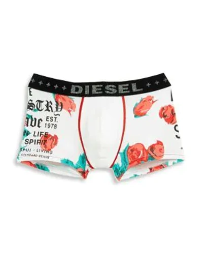 Shop Diesel Umbx-damien Boxer Shorts In White
