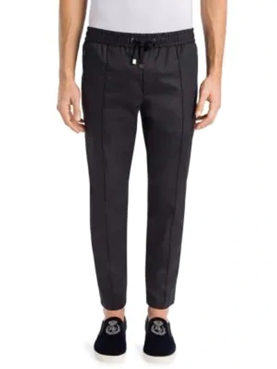 Shop Dolce & Gabbana Cotton Jogger Trousers In Black