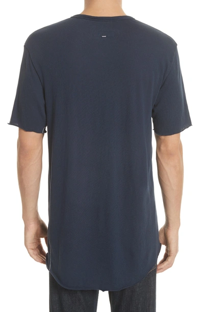 Shop Rag & Bone Hartley Crewneck Cotton & Linen T-shirt In Navy