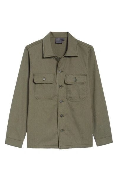 Shop Naked And Famous Work Shirt In Green