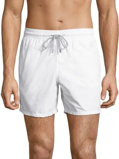 Shop Vilebrequin Men's Moorea Swim Shorts In White