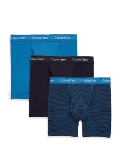 Shop Calvin Klein Underwear Boxer Briefs Set Of Three In Ufd Bm Fed