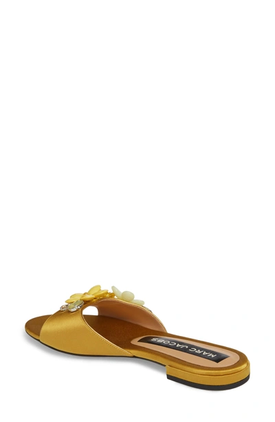Shop Marc Jacobs Clara Embellished Slide Sandal In Gold