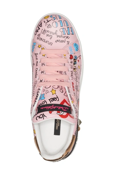 Shop Dolce & Gabbana Mural Graffiti Sneaker In Pink
