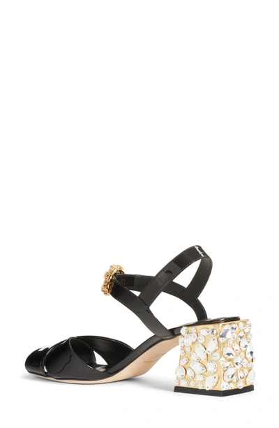 Shop Dolce & Gabbana Crystal Embellished Sandal In Black
