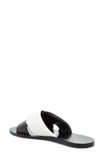 Shop Rag & Bone Keaton Slide Sandal In Black/ White