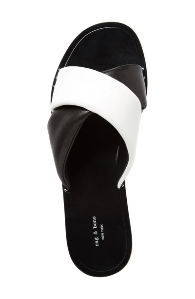 Shop Rag & Bone Keaton Slide Sandal In Black/ White