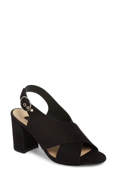 Shop Paul Green Retro Slingback Sandal In Black Nubuck