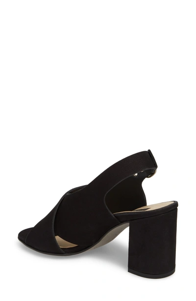 Shop Paul Green Retro Slingback Sandal In Black Nubuck