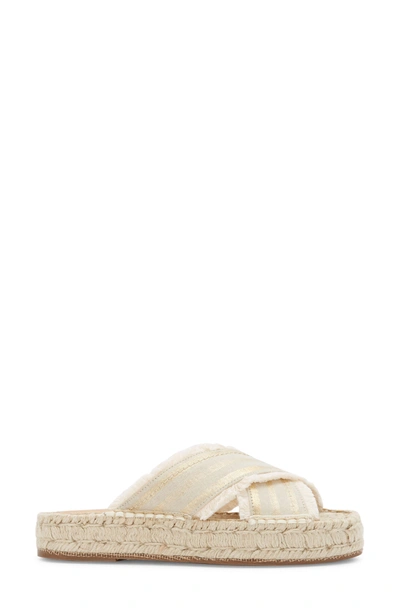 Shop G.h. Bass & Co. Anabelle Espadrille Sandal In Ivory/ Gold Fabric