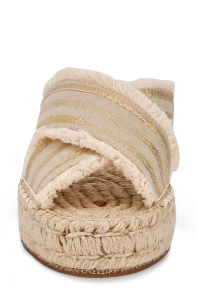 Shop G.h. Bass & Co. Anabelle Espadrille Sandal In Ivory/ Gold Fabric