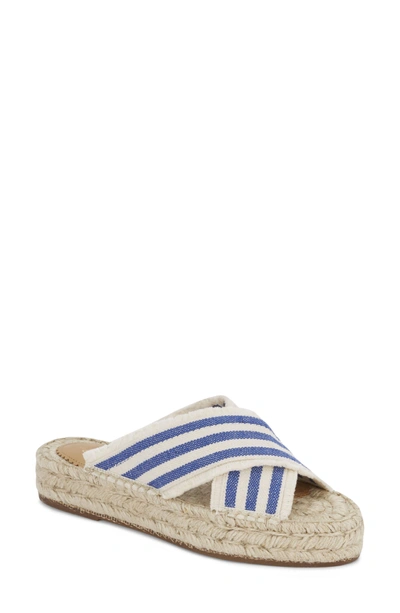 Shop G.h. Bass & Co. Anabelle Espadrille Sandal In Ivory/ Blue Fabric